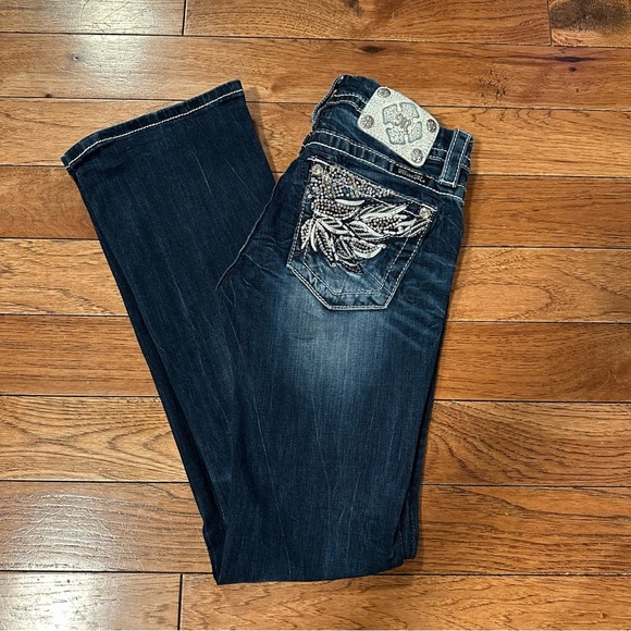 Miss Me Mid-Rise Boot Stretch Jean Size 26 STYLE ME8385BR - Picture 5 of 16